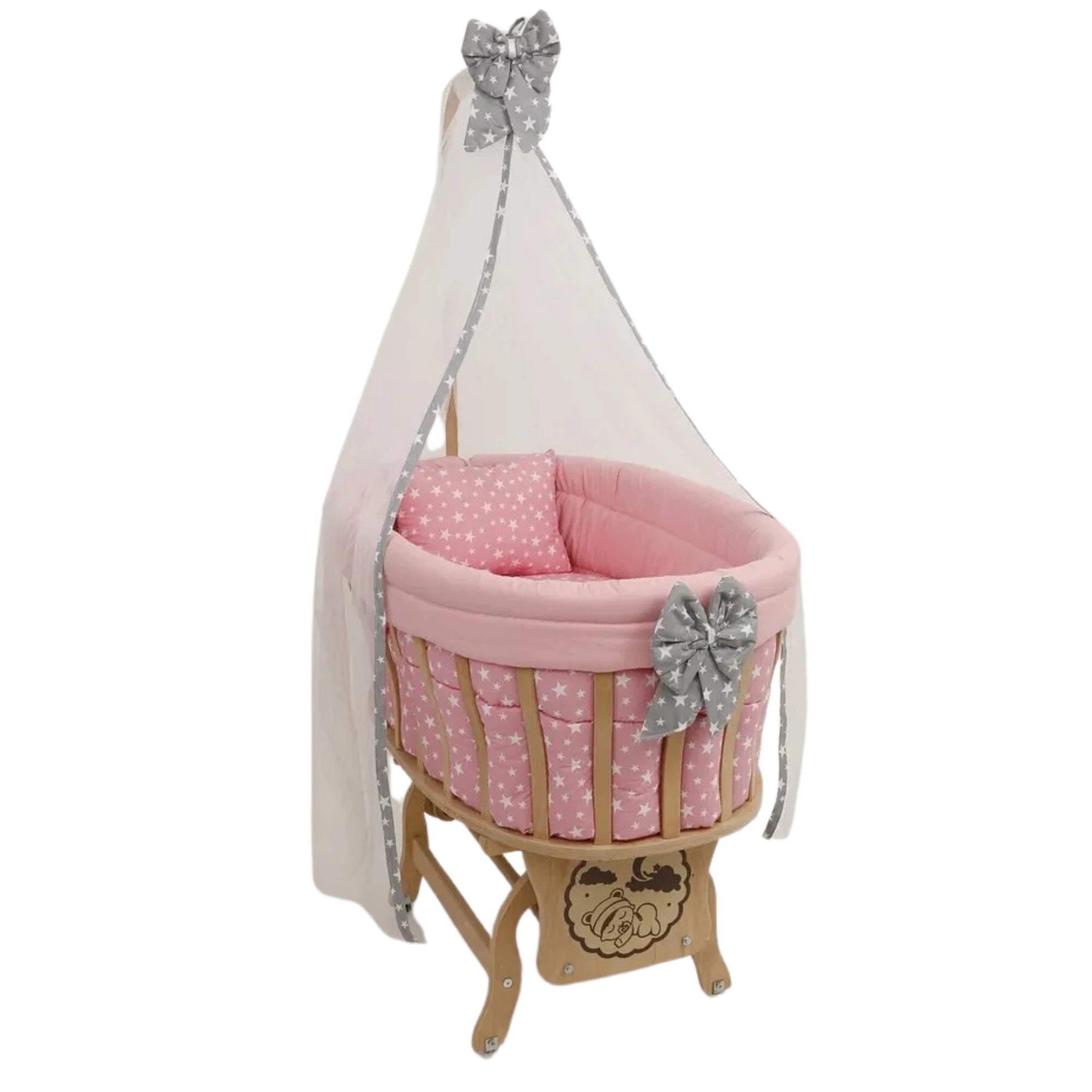 uyku seti Sepet ölçüsü  2.60 cm Beşik İçin Uyku Seti, Pembe, Mavi, Gri Renkli, Beşik Dahil Değildir