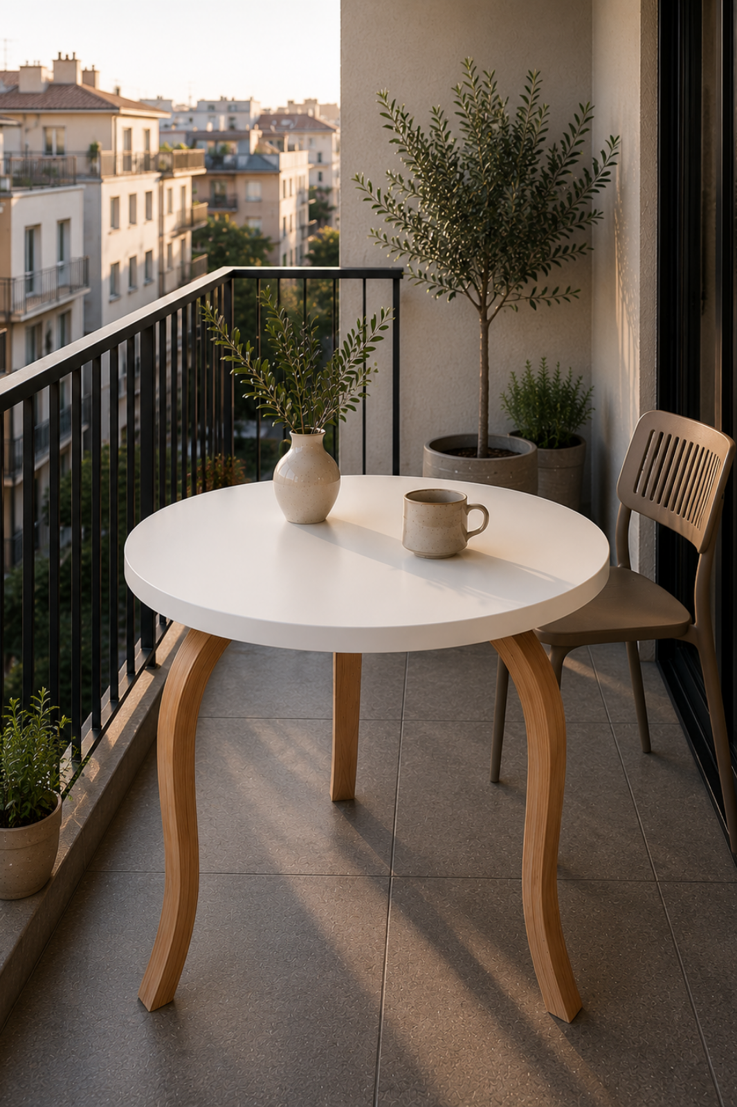 3 Kişilik Butterfly Yemek Masası | %100 MDF | %100 Kayın Ağacından Lamine Ayaklar