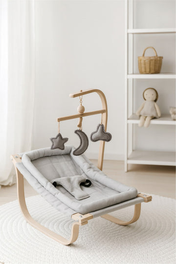 BebeK on For Anakucağı Gri | %100 Kayın Ağacı Lamine Ahşap | Pamuklu Kumaş