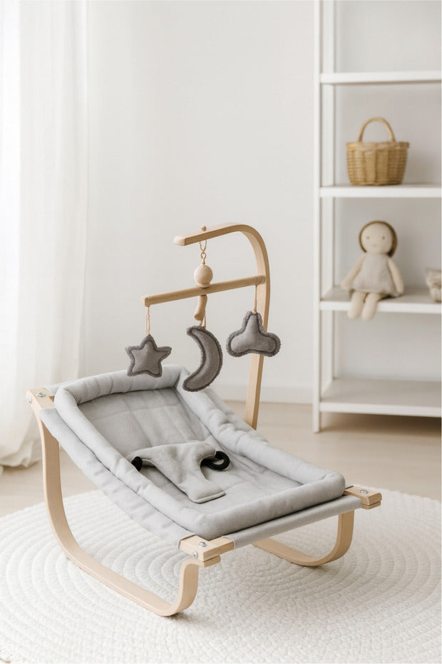 BebeK on For Anakucağı Gri | %100 Kayın Ağacı Lamine Ahşap | Pamuklu Kumaş