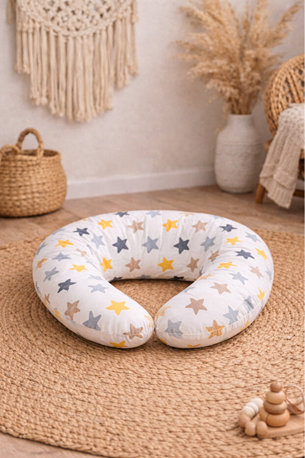 BebeK on For Babynest Sarı Yıldızlı set | Emzirme Yastığı ile