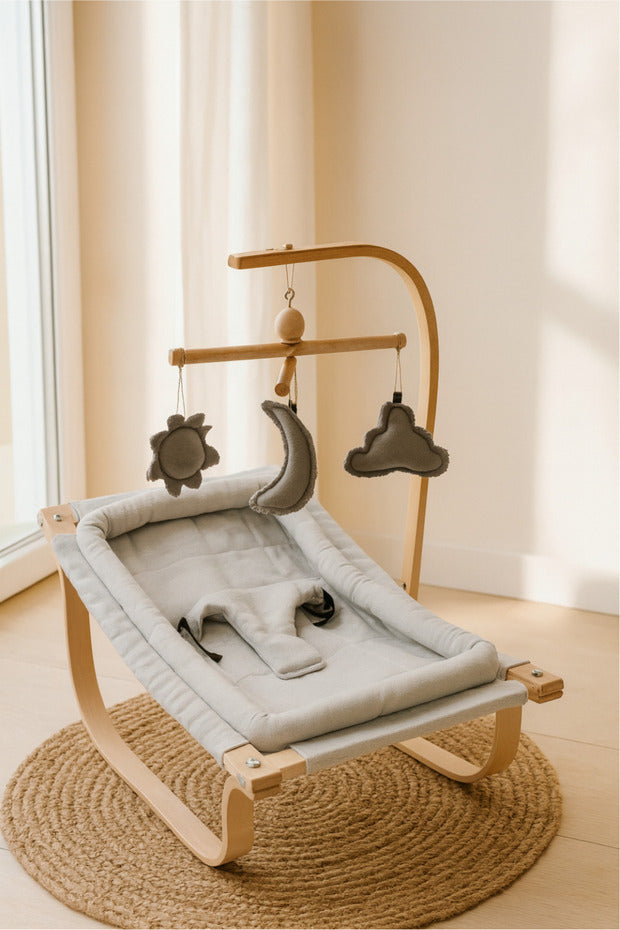 BebeK on For Anakucağı Gri | %100 Kayın Ağacı Lamine Ahşap | Pamuklu Kumaş