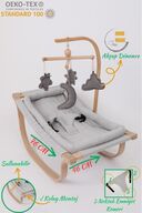 BebeK on For Anakucağı Gri | %100 Kayın Ağacı Lamine Ahşap | Pamuklu Kumaş