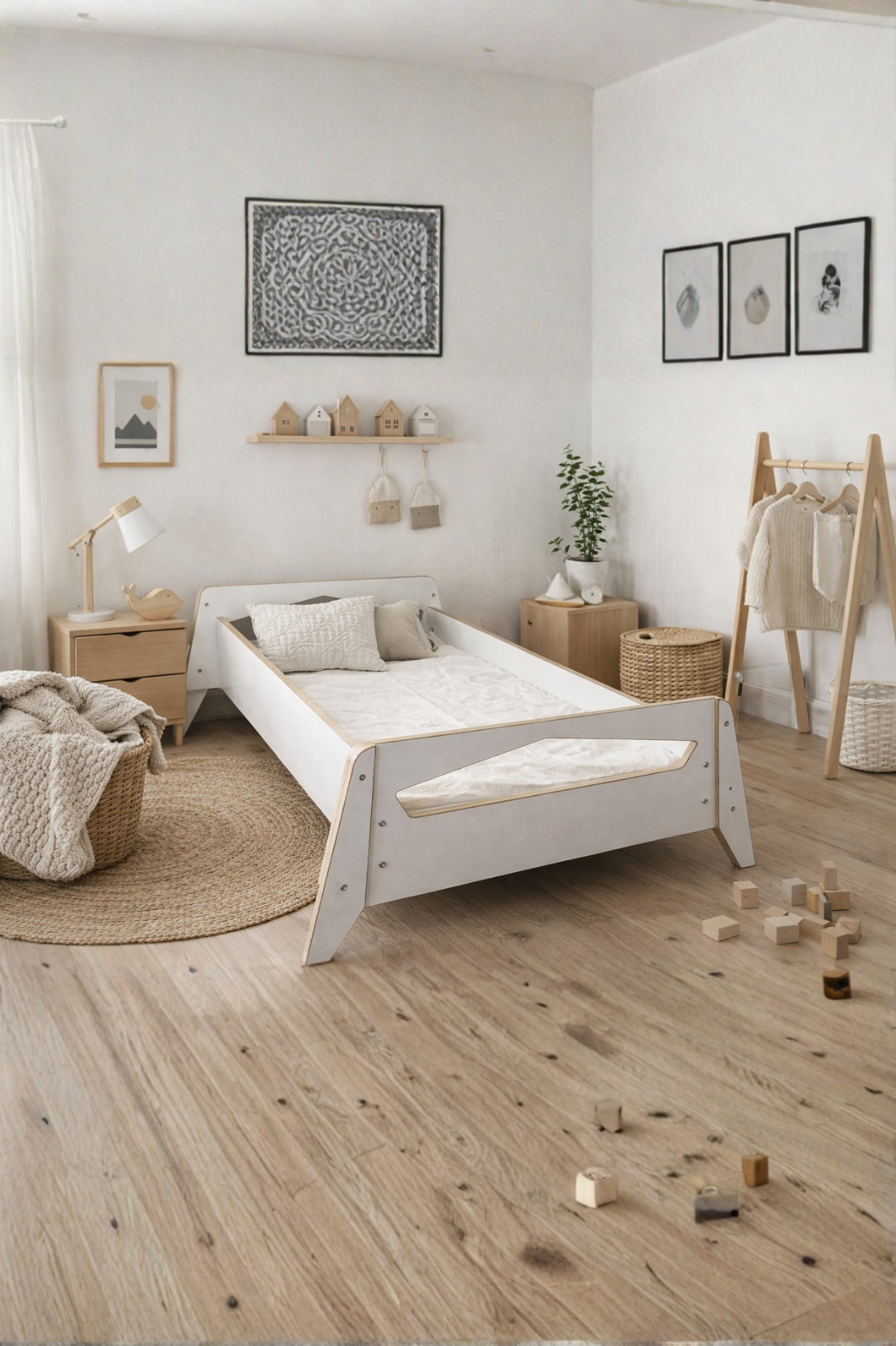 Diamond MDF Beşik / Yatak | Yatak Hediyeli | 60x120 cm