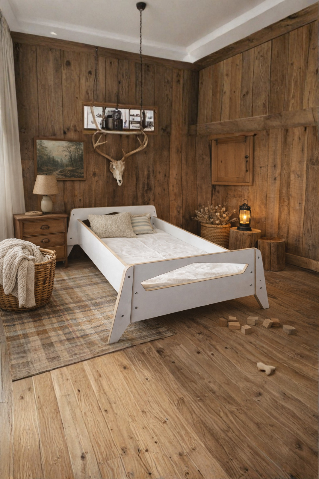 Diamond MDF Beşik / Yatak | Yatak Hediyeli | 60x120 cm