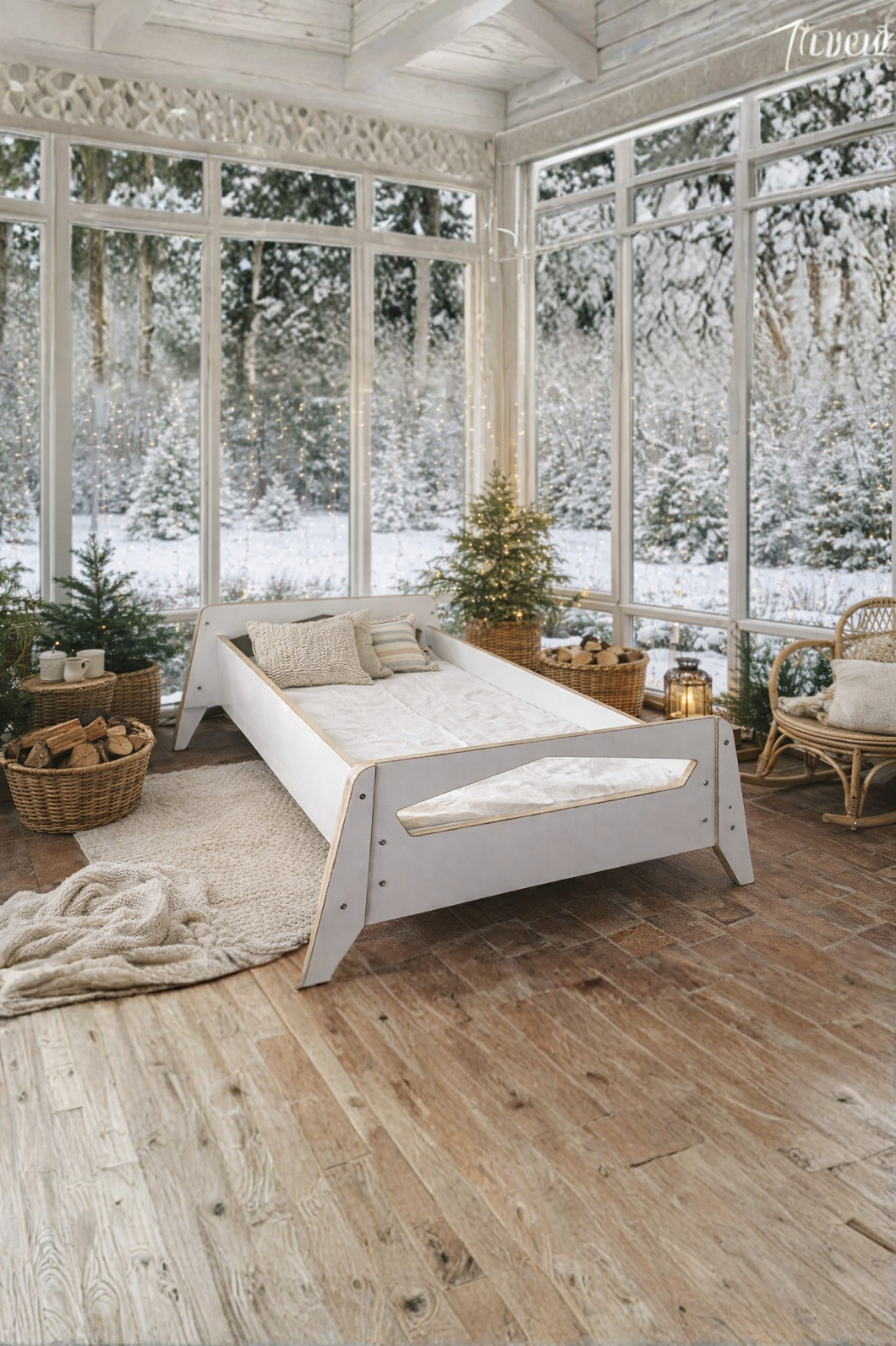 Diamond MDF Beşik / Yatak | Yatak Hediyeli | 60x120 cm