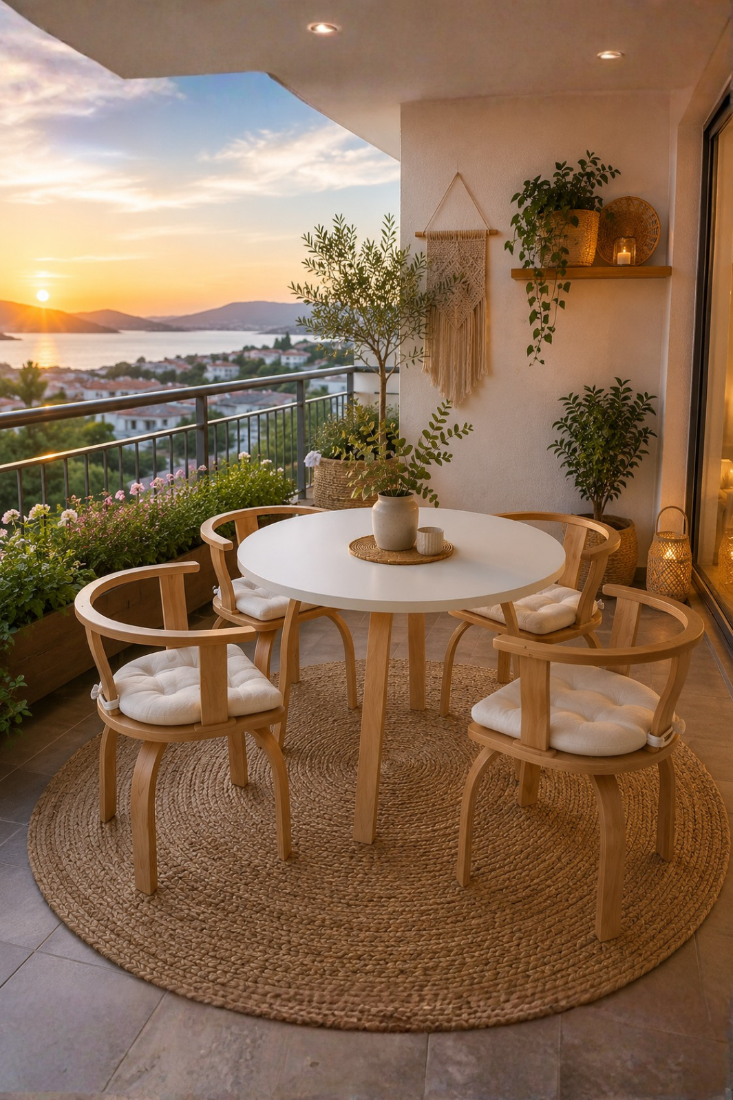 4 Kişilik Butterfly Yemek Masası ve 4 Kişilik Berlin Sandalye | %100 MDF | %100 Kayın Ağacı Malzeme