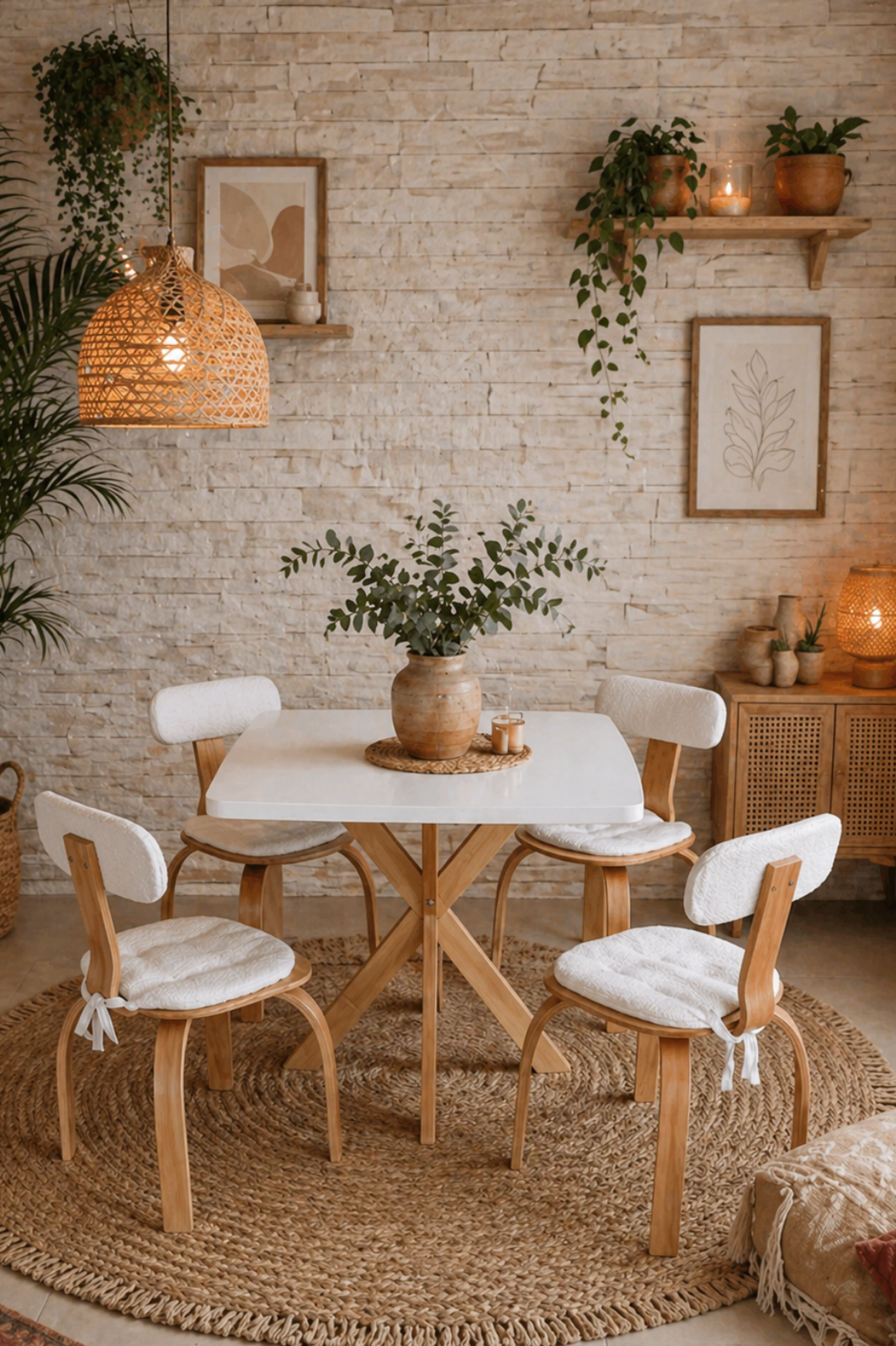 4 Kişilik İskandinav Kare Yemek Masası ve 4 London Sandalye seti | %100 MDF | %100 Kayın Ağacından Ahşap Ayaklar