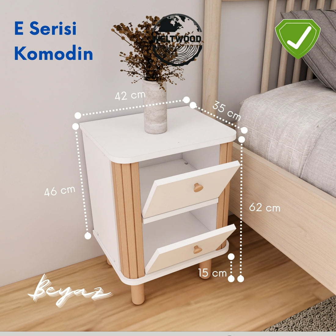 Fransız Bohem Yan Sehpa, Komodin