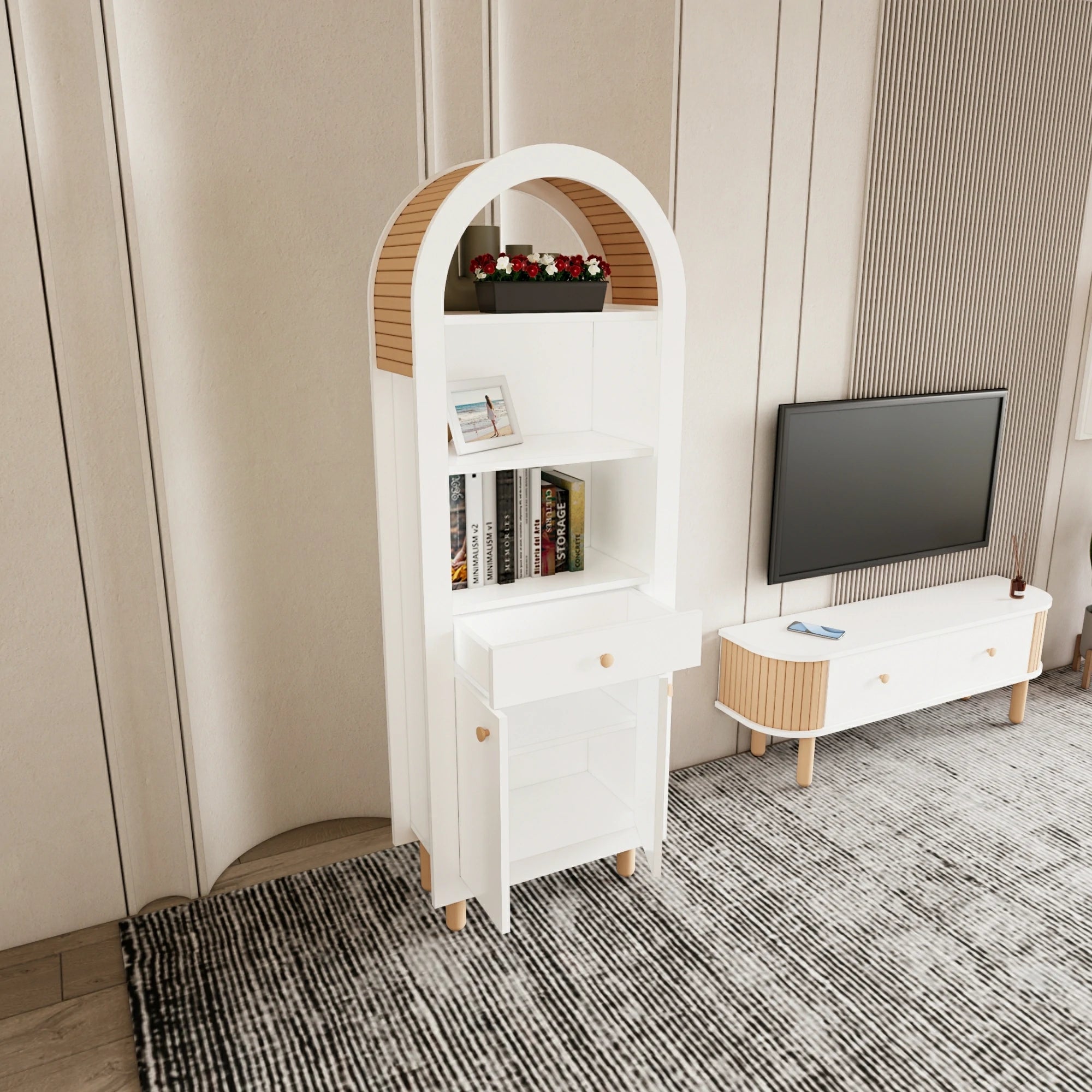 Berlin Bohem Çekmeceli, Raflı Vitrin, Kitaplık
