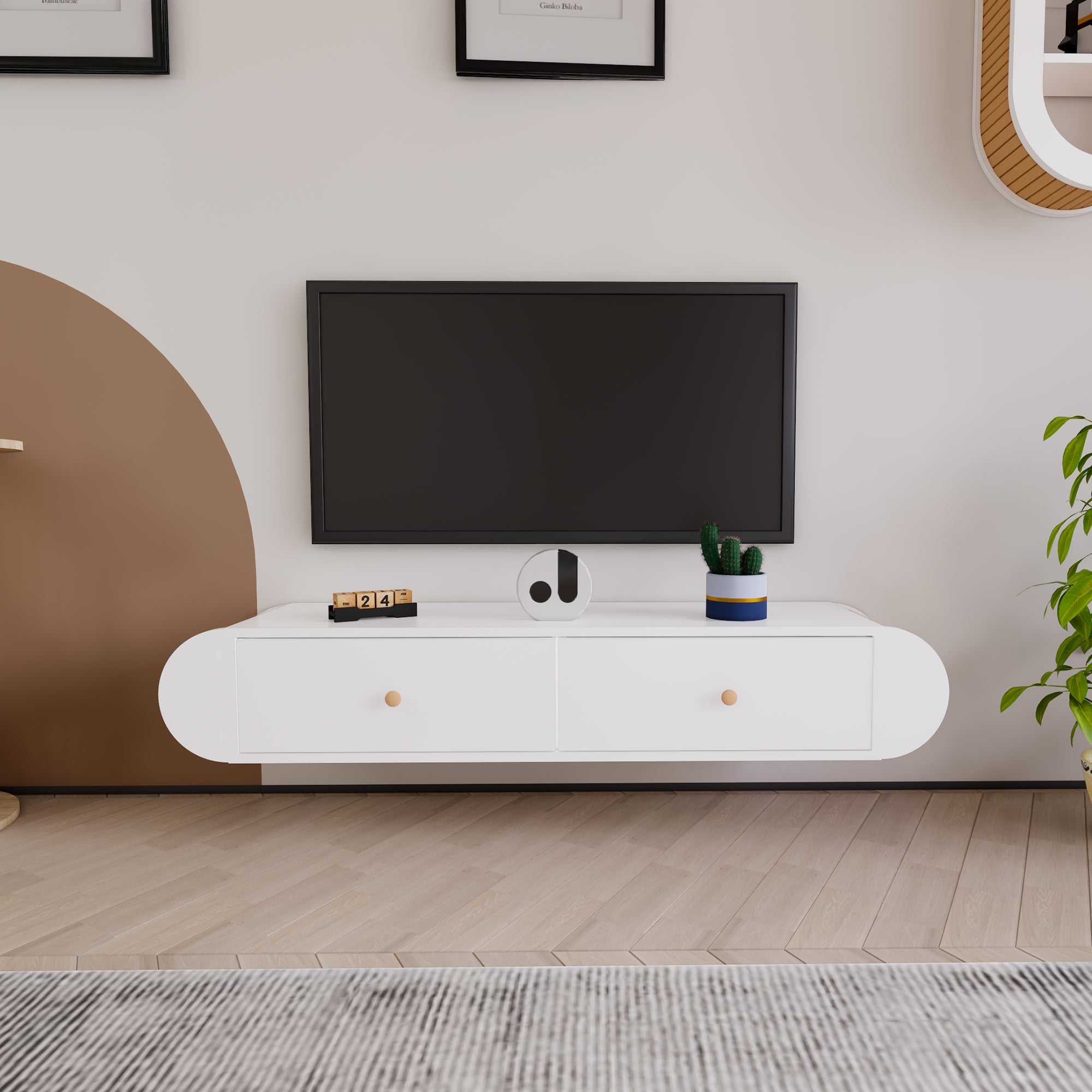İtalyan Bohem Stil TV Ünitesi, Kayın Ağaç Çıtalar, Modern TV Sehpası