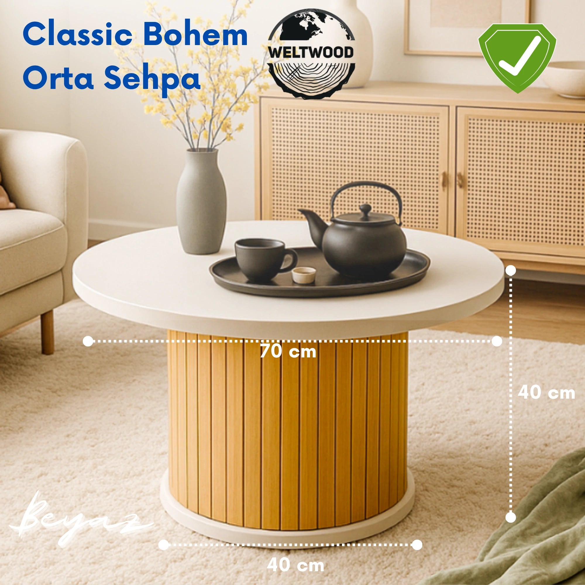Yuvarlak Orta Sehpa, Modern Kahve Masası